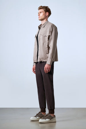 Cep Detaylı Erkek Dış Gömlek - Bej