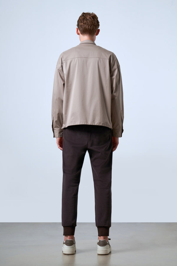 Cep Detaylı Erkek Dış Gömlek - Bej