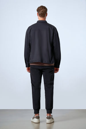 Cep Detaylı Erkek Dış Gömlek - Siyah