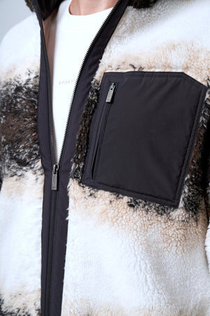 Dokuma Cep Detaylı Degrade Erkek Serpa Ceket - Kahverengi