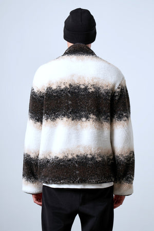 Dokuma Cep Detaylı Degrade Erkek Serpa Ceket - Kahverengi