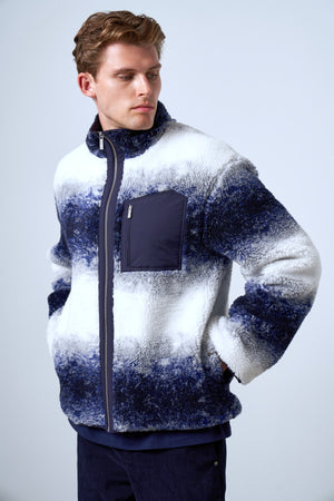 Dokuma Cep Detaylı Degrade Erkek Serpa Ceket - Lacivert