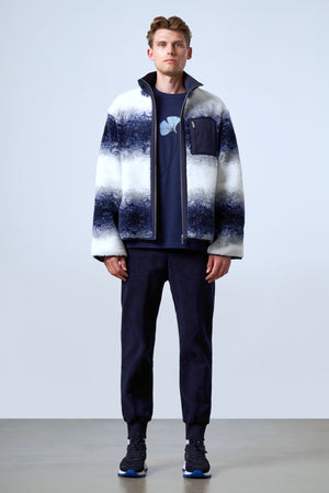 Dokuma Cep Detaylı Degrade Erkek Serpa Ceket - Lacivert