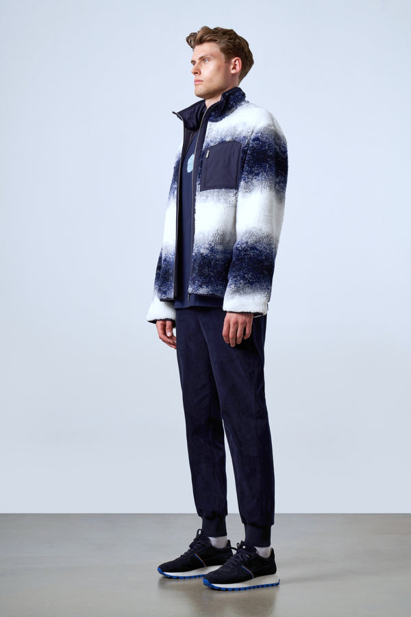 Dokuma Cep Detaylı Degrade Erkek Serpa Ceket - Lacivert