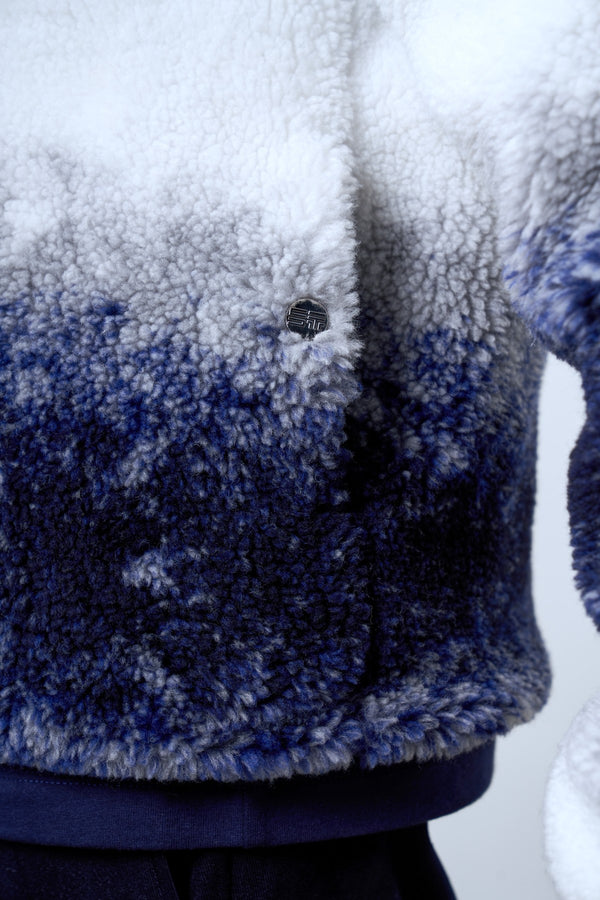 Dokuma Cep Detaylı Degrade Erkek Serpa Ceket - Lacivert