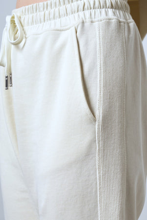 Panelli Kadın Jogger Pantolon - Ekru