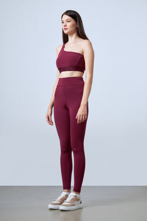 Asimetrik Askılı Kadın Bralet - Bordo