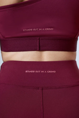 Asimetrik Askılı Kadın Bralet - Bordo