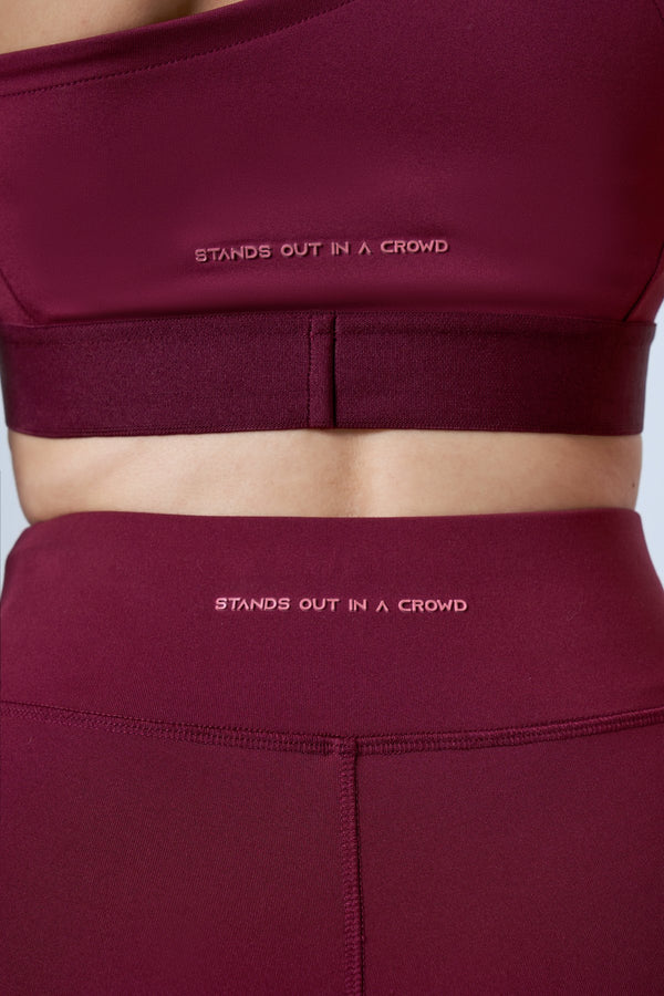 Asimetrik Askılı Kadın Bralet - Bordo