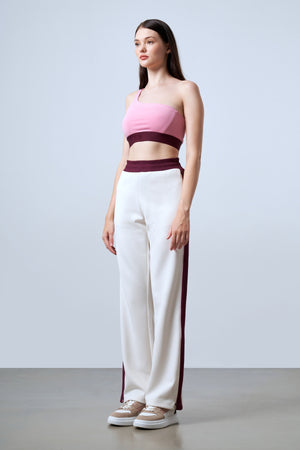 Asimetrik Askılı Kadın Bralet - Pembe