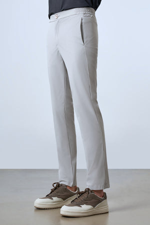 Beli Lastikli Erkek Golf Pantolon - Gri