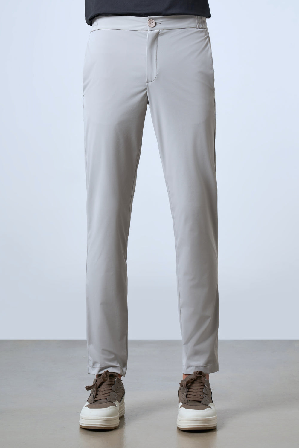 Beli Lastikli Erkek Golf Pantolon - Gri