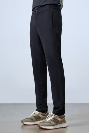 Beli Lastikli Erkek Golf Pantolon - Siyah