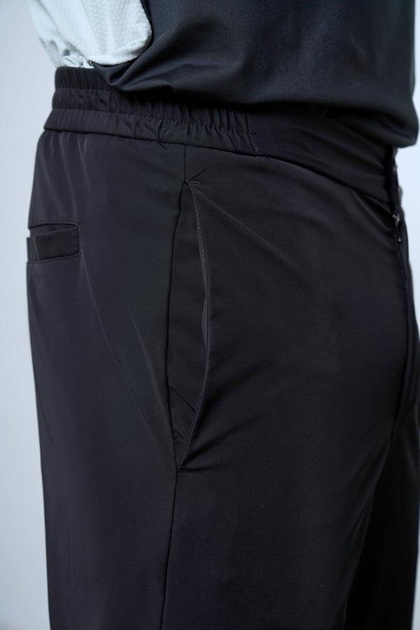 Beli Lastikli Erkek Golf Pantolon - Siyah