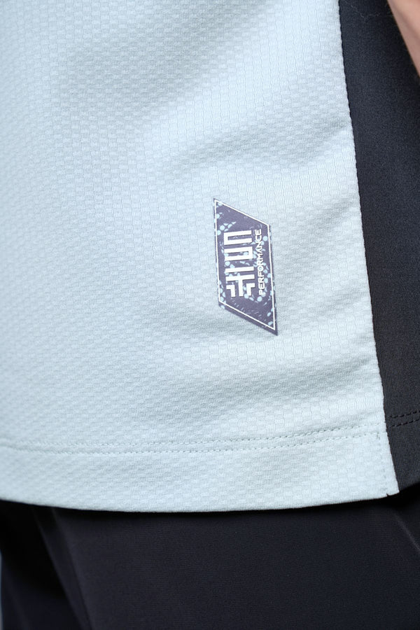 Kontrast Renk Panelli Erkek Golf Polo - Siyah