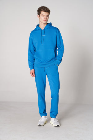 Organik Pamuklu Erkek Oversize Hoodie - Turkuaz