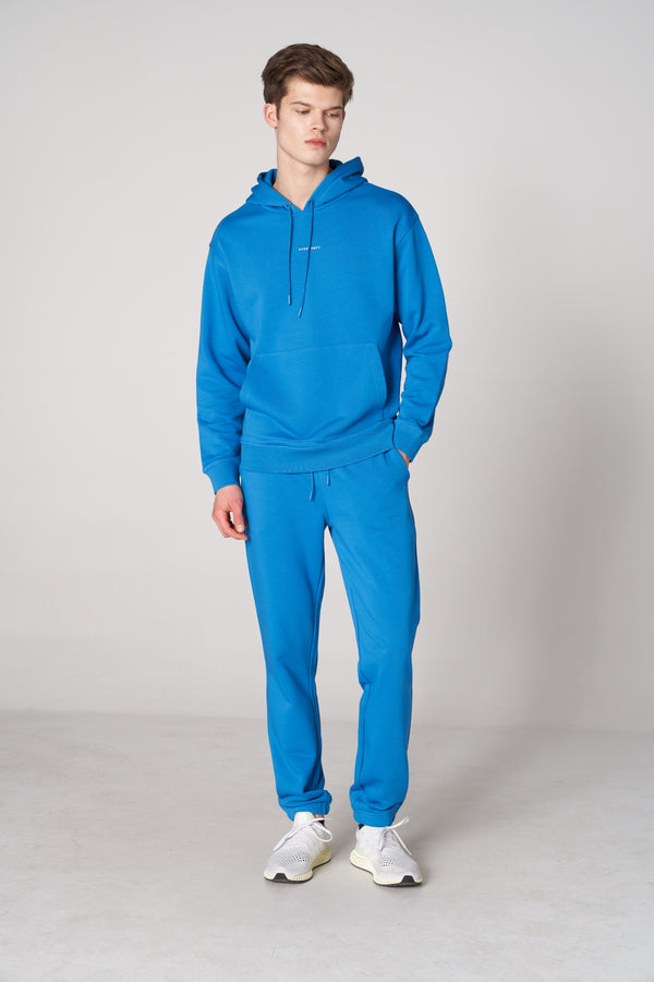 Organik Pamuklu Erkek Oversize Hoodie - Turkuaz