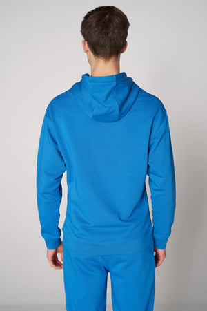 Organik Pamuklu Erkek Oversize Hoodie - Turkuaz