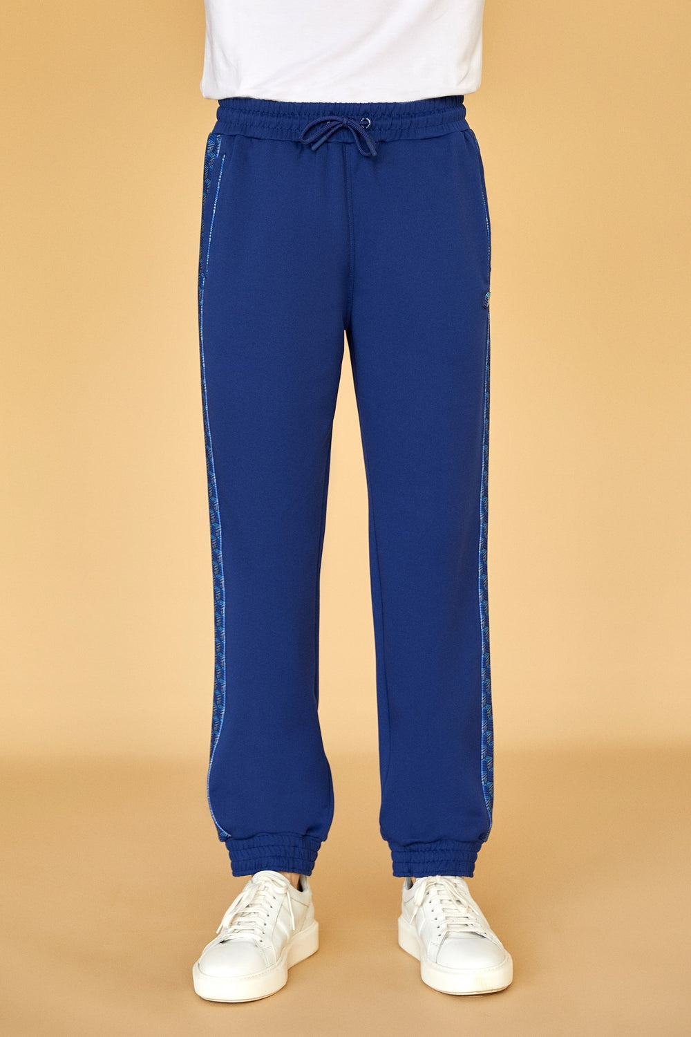 Paçası Lastikli Erkek Oversize Panelli Eşofman Altı - Lacivert