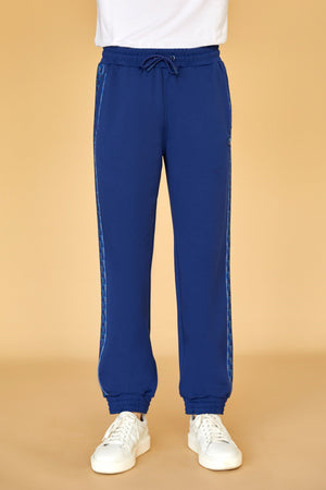 Paçası Lastikli Erkek Oversize Panelli Eşofman Altı - Lacivert