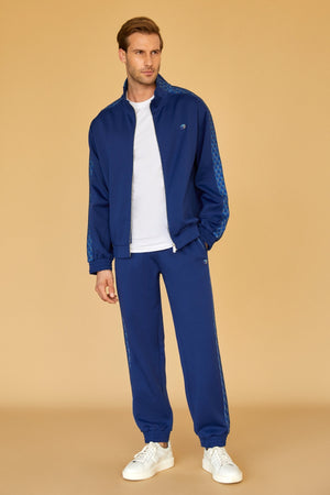 Paçası Lastikli Erkek Oversize Panelli Eşofman Altı - Lacivert