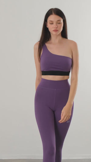 Asimetrik Askılı Kadın Bralet - Mor