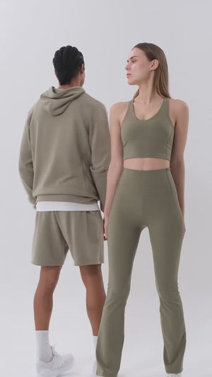 Stands Out in A Crowd İmzalı Cep Detaylı Erkek Hoodie - Haki