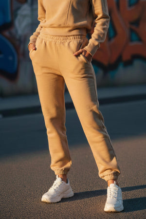 Sportempt İmza Baskılı Kadın Jogger - Bej