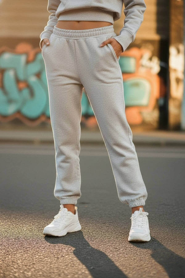 Sportempt İmza Baskılı Kadın Jogger - Gri