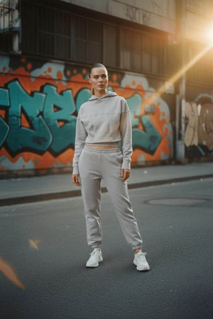 Sportempt İmza Baskılı Kadın Jogger - Gri