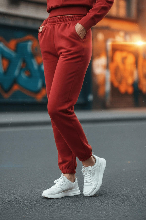Sportempt İmza Baskılı Kadın Jogger - Kırmızı