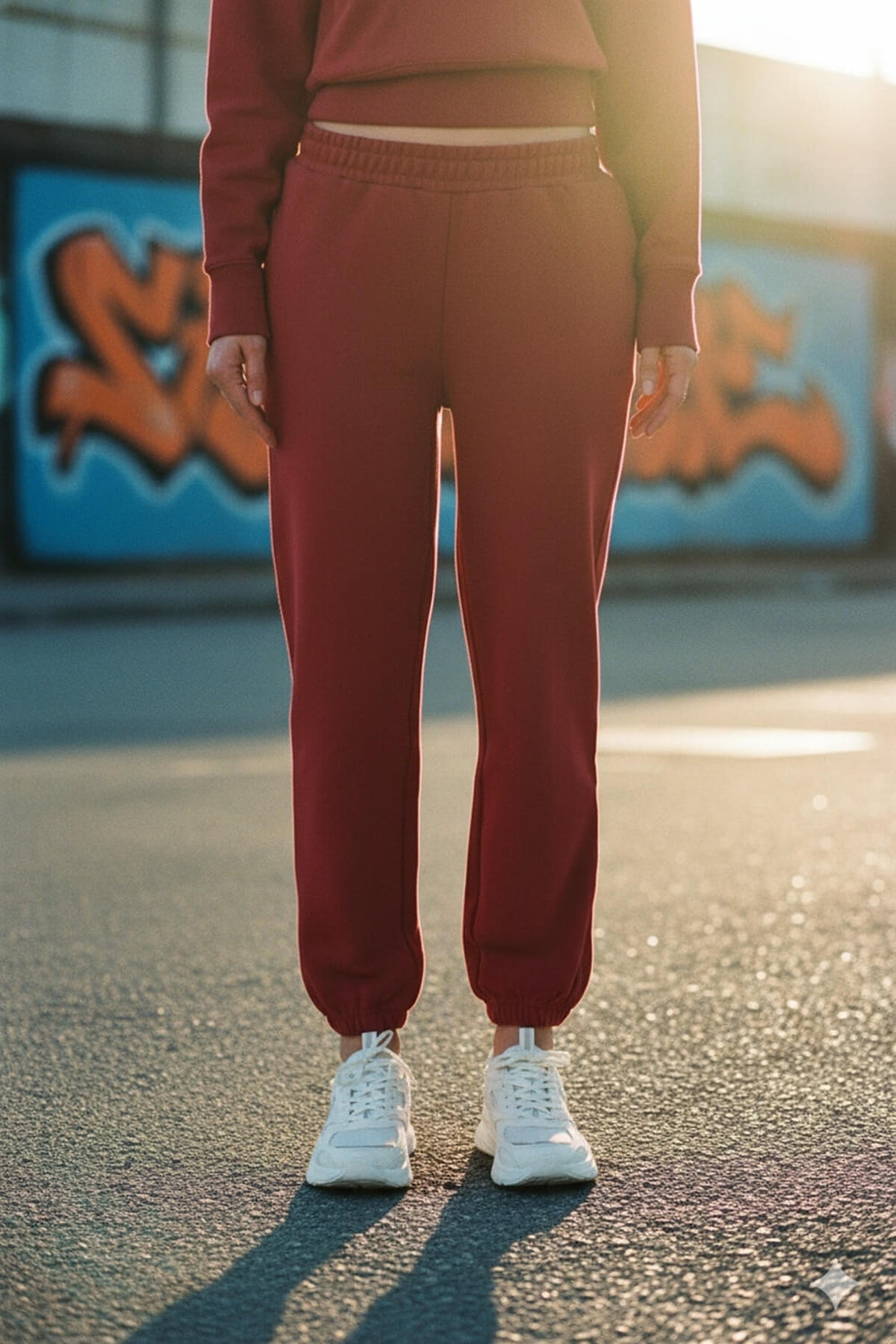 Sportempt İmza Baskılı Kadın Jogger - Kırmızı