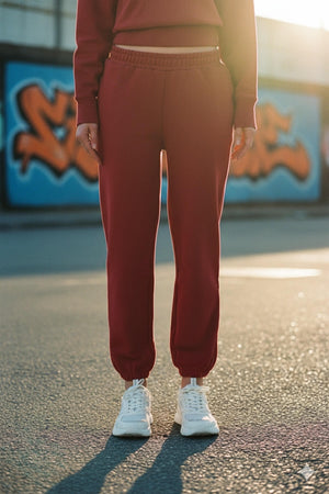 Sportempt İmza Baskılı Kadın Jogger - Kırmızı