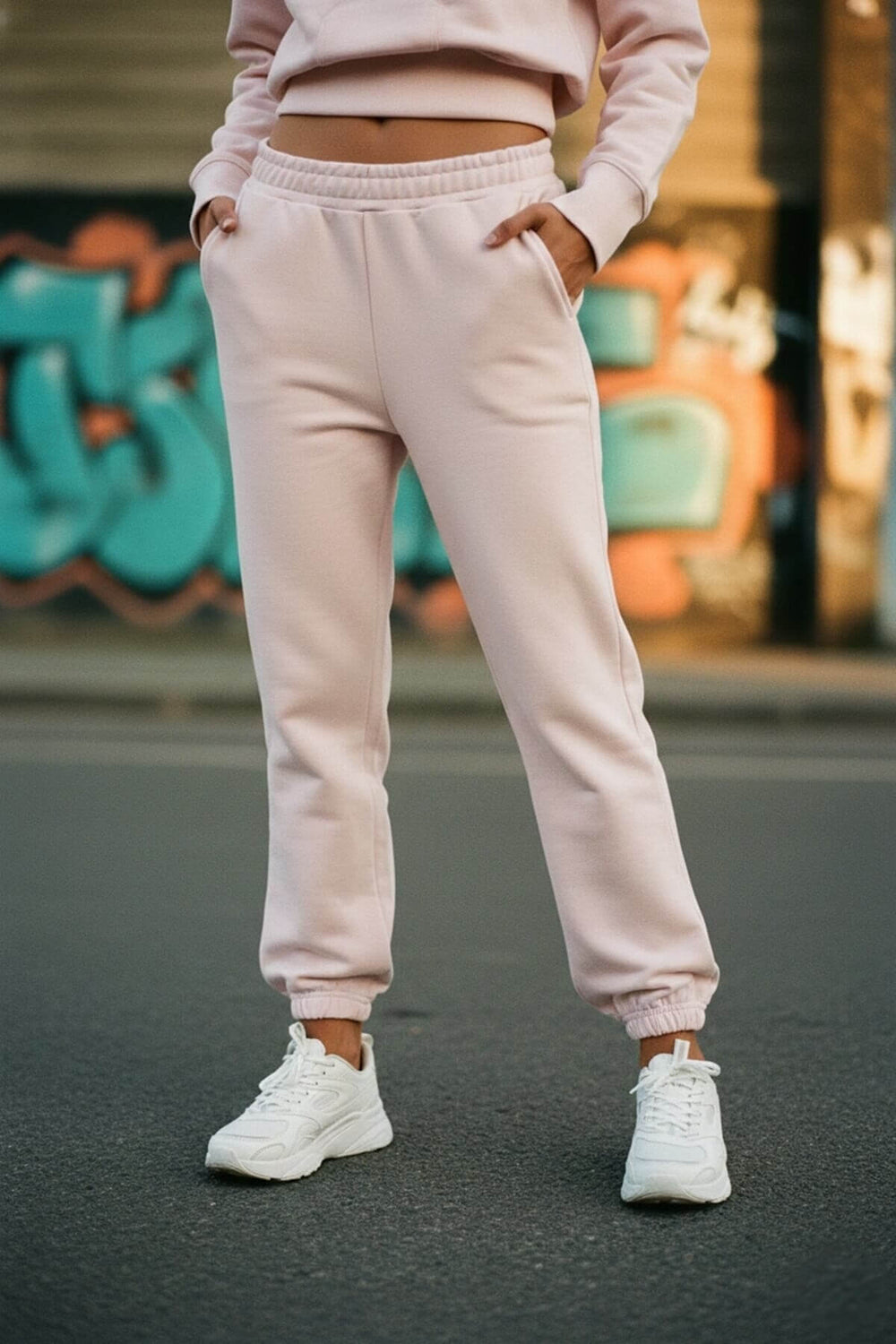 Sportempt İmza Baskılı Kadın Jogger - Toz Pembe