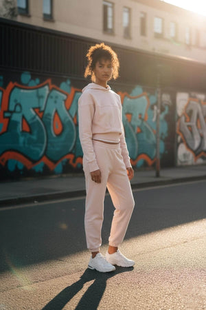 Sportempt İmza Baskılı Kadın Jogger - Toz Pembe