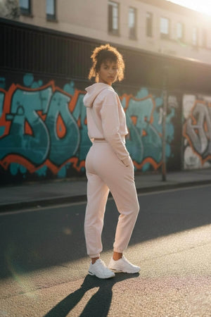 Sportempt İmza Baskılı Kadın Jogger - Toz Pembe