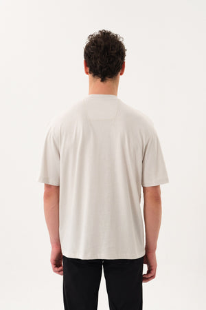 Sportempt İmzalı Oversize Erkek Bisiklet Yaka T-shirt - Gri