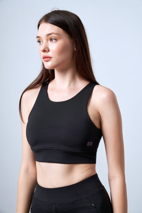 ST Logo İmzalı Kadın Bralet - Siyah