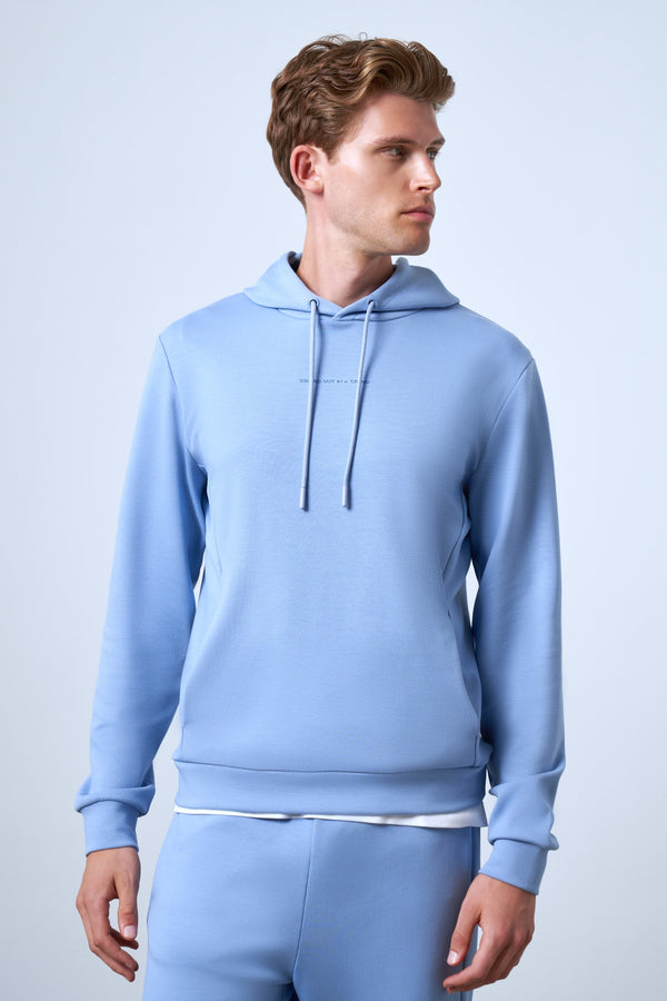 Stands Out in A Crowd Baskılı Erkek Hoodie - Mavi