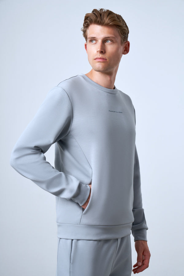Stands Out in A Crowd Baskılı Erkek Sweatshirt - Gri