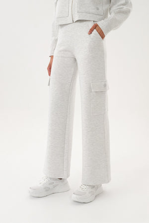 Wide-Leg  Kadın Eşofman Altı - Gri