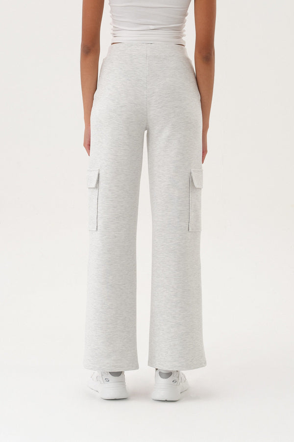 Wide-Leg  Kadın Eşofman Altı - Gri