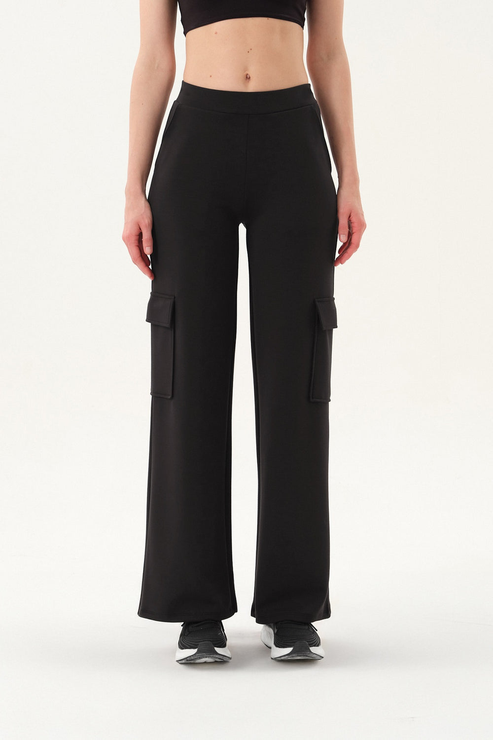 Wide-Leg Kadın Eşofman Altı - Siyah