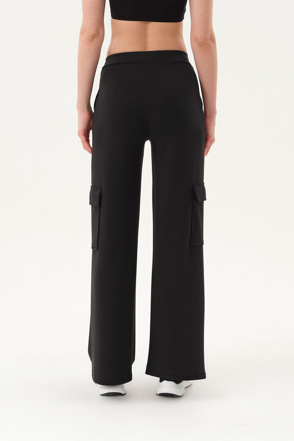 Wide-Leg Kadın Eşofman Altı - Siyah